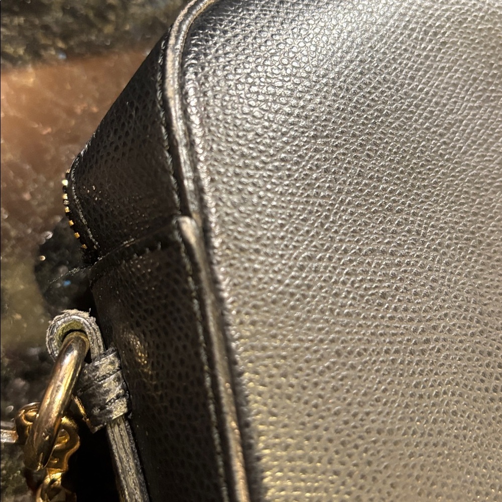 Mario Valentino Black Crossbody Bag with Gold Accents - Picture 5 of 5